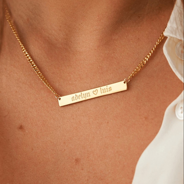 Custom Bar Name Necklace PW917
