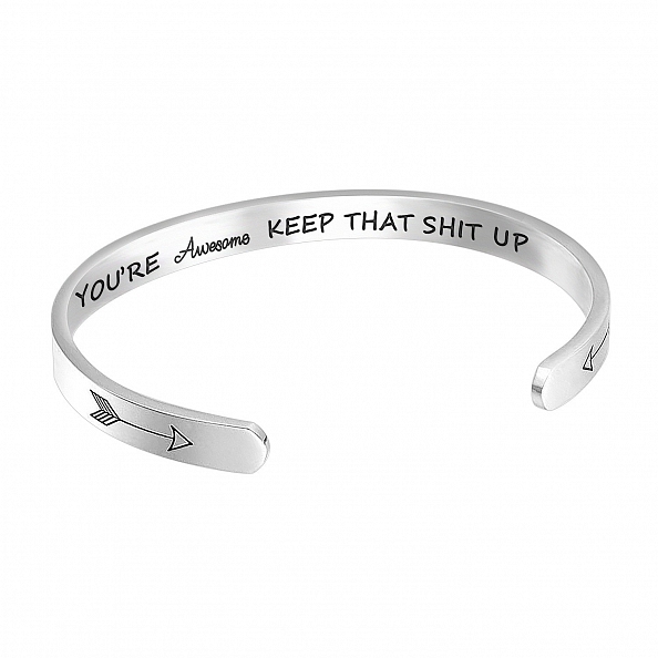 YOU ARE AWESOME Cuff Bangle PWB430
