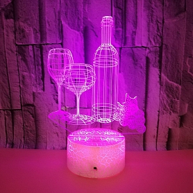 3D  Bottle Illusion Lamp Gift 7/16 Colors PW553