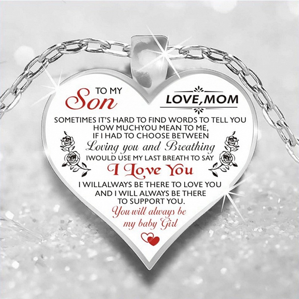 To My Daughter Love Mom Heart Necklace PW832