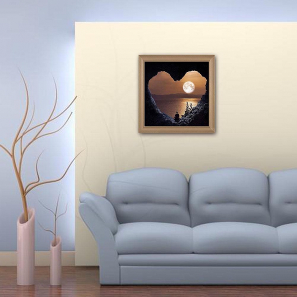 DIY Full Round Drill Diamond Painting - Heart Mountain PW705