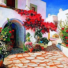 Landscape Greece Santorini Paint By Numbers Kits PW286