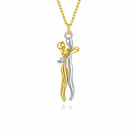 Couple Hug Pendant Necklace PWB336