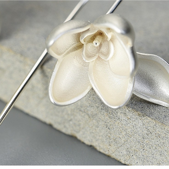 S925 Magnolia Dangle Earrings PWB400
