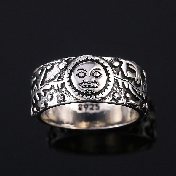 Retro Sun & Moon Ring PWB245