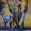 Animal Elephant Paint By Numbers Kits PW138