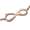  Personalized Infinity Symbol 2 Names Bracelet PW908
