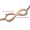  Personalized Infinity Symbol 2 Names Bracelet PW908