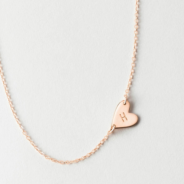 Handmade Initials Heart Necklace PW844