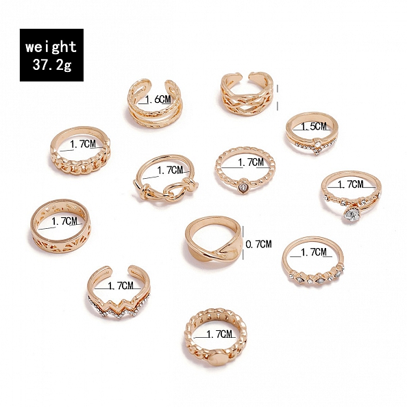 Gold plated ring set PWB116