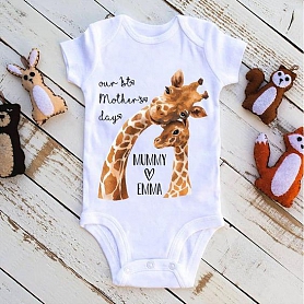 Custom Giraffe Mother's Day Baby Onesies PW152