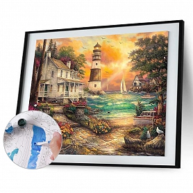 Paint By Numbers-DIY Woodland Hut(40*50 CM) PW623