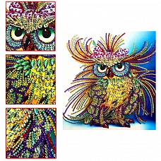Colorful Owl Full Drill 5D Diamond Painting Kit PW457