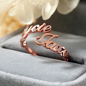 Personalized Double Name Ring PW864
