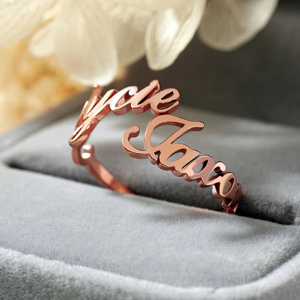 Personalized Double Name Ring PW864