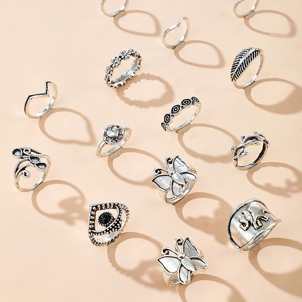 Butterfly 14 Pics Ring Set PWB282