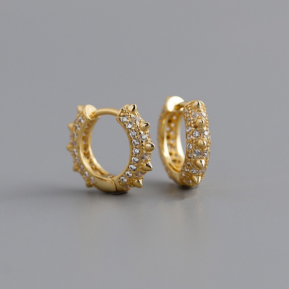 S925 sterling silver punk earrings PWB210