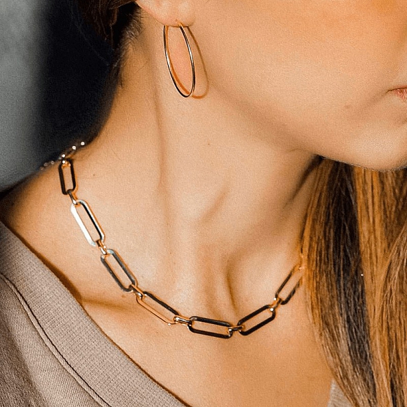 Cuba's chain choker necklace PWB094