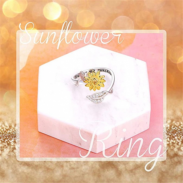 You Are My Sunshine Sunflower Ring PWB297