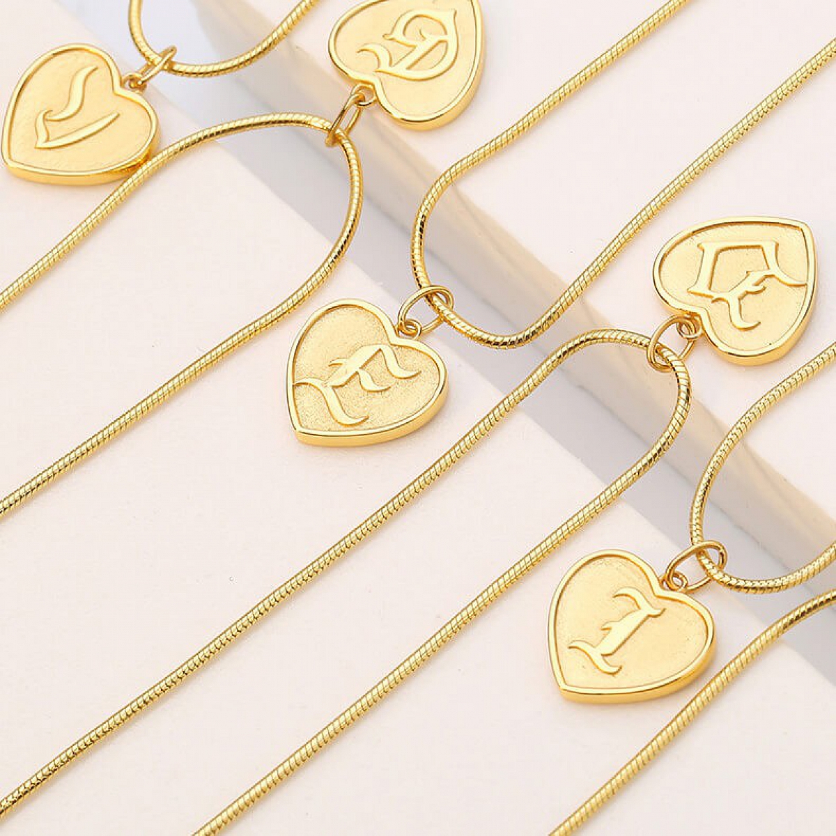 Embossed letter necklace PW894 Necklace PromiseIn