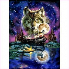 Astrological Wolf Pack 5D Diamond Painting PW432