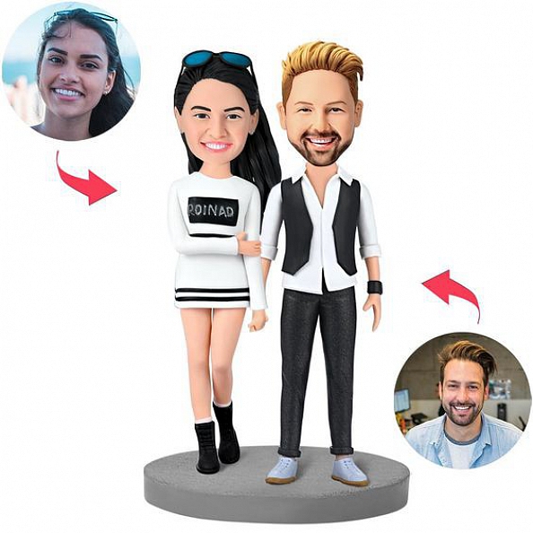 Modern Couple Custom Bobblehead PW336