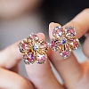 Blooming Flower Crystal Earrings PWB257