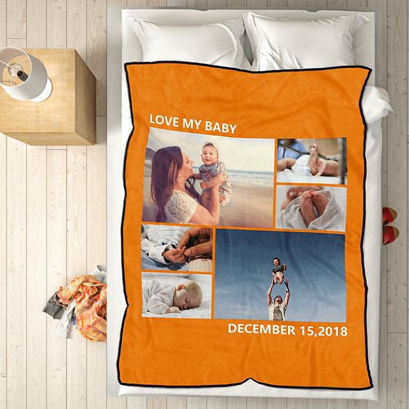 Custom Blankets Personalized Photo Blankets Custom Collage Blankets with 6 Photos PW023