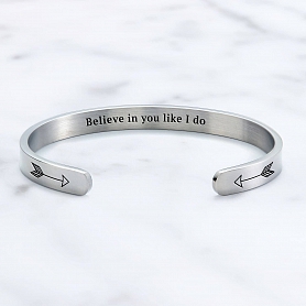 BELIEVE IN YOU LIKE I DO Cuff Bangle PWB354