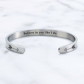 BELIEVE IN YOU LIKE I DO Cuff Bangle PWB354