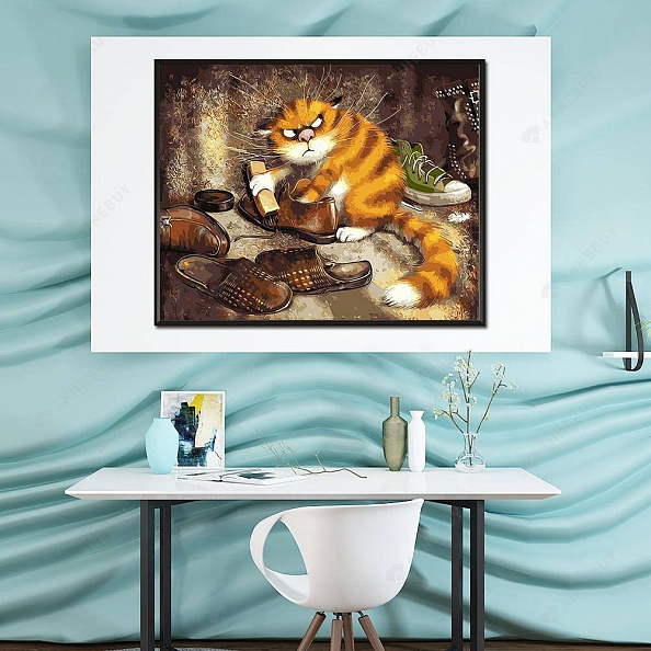 Paint By Numbers -Frameless Pictures Cartoon Animal Handwork DIY Oil Painting(40*50 cm) PW746