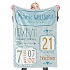 Custom Baby Photo Blanket with Name Birth Information Stroller Blanket Custom Swaddle Blanket Personalized Swaddle Blankets PW012