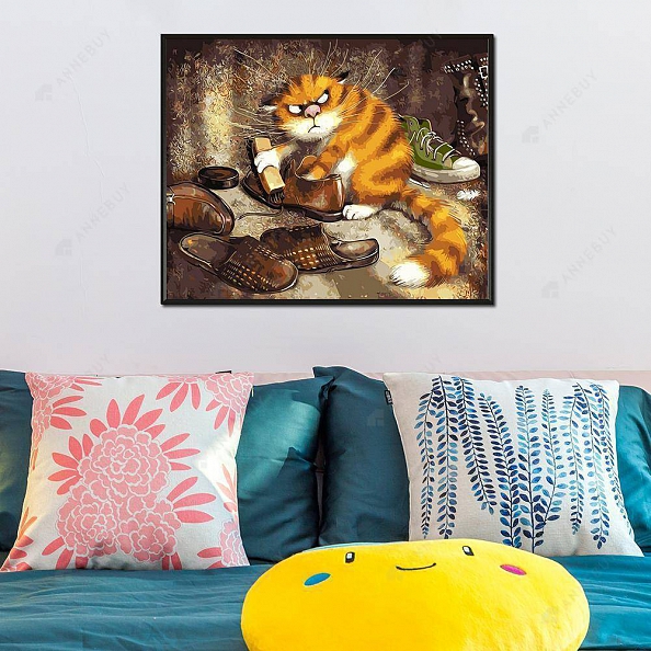 Paint By Numbers -Frameless Pictures Cartoon Animal Handwork DIY Oil Painting(40*50 cm) PW746