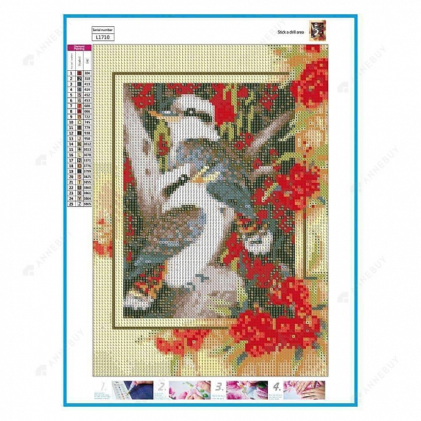 DIY Full Drill Diamond Painting -Parrot PW722