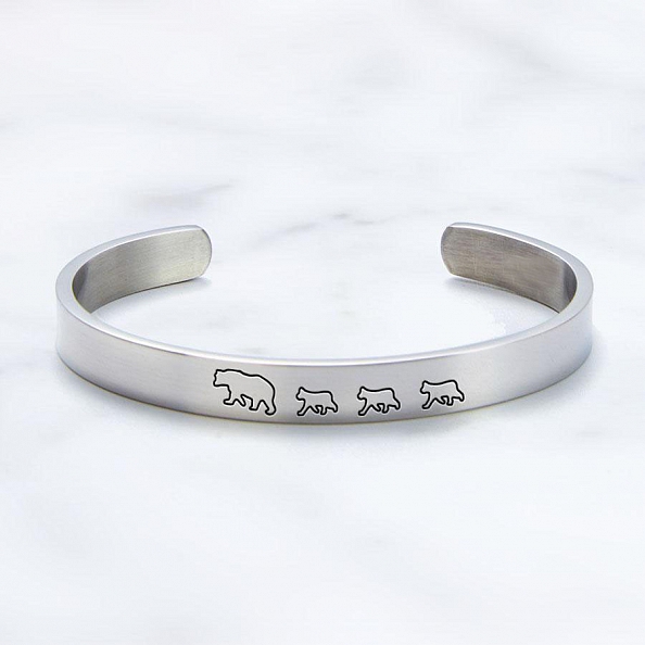 Mama & Baby Bears Cuff Bangle PWB355