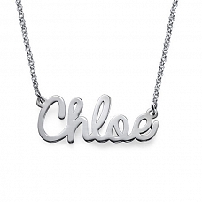 Silver Script Name Necklace PW054