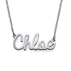 Silver Script Name Necklace PW054