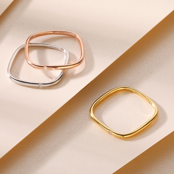 Minimalist Square Rings PWB419