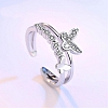 Layered Crystal Butterfly Ring PWB489