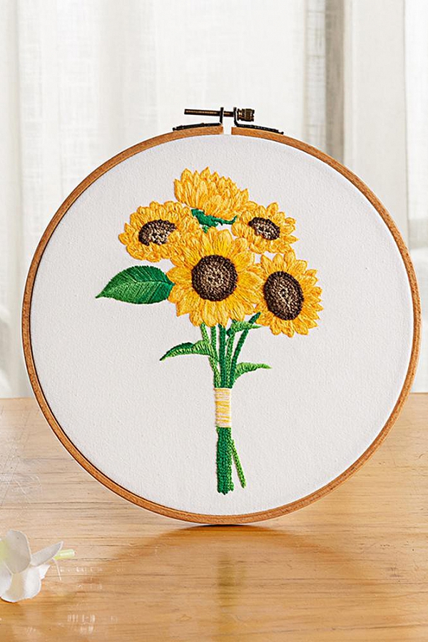 Sunflower -Embroidery Kit(30x30cm) PW662 - Personalized Gift - PromiseIn