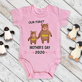 Custom Bear Mother's Day Baby Onesies PW147