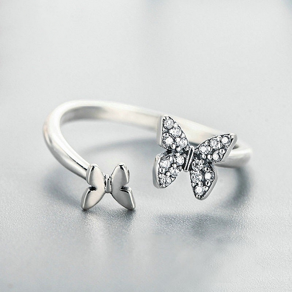 Shiny Butterfly Ring PWB375