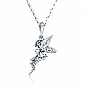 Flower Angel Pendant Necklace PWB391