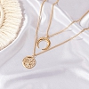 Double layer sun moon necklace PWB061