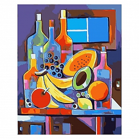 DIY Paint By Numbers Kit(16x20in40x50cm)-Abstract Fruit Bottle PW798