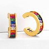 Colorful Zircon Hoop Earrings PWB091