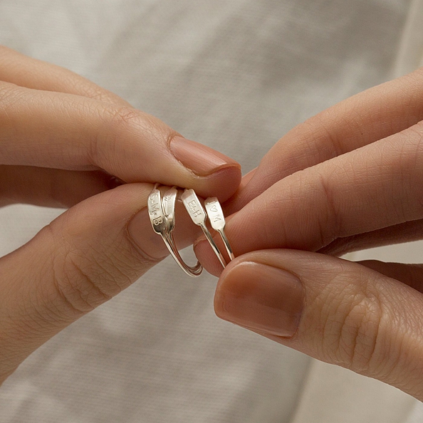 Handmade Bar Name Ring PW848