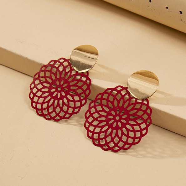 Hollowed-out earrings PWB130