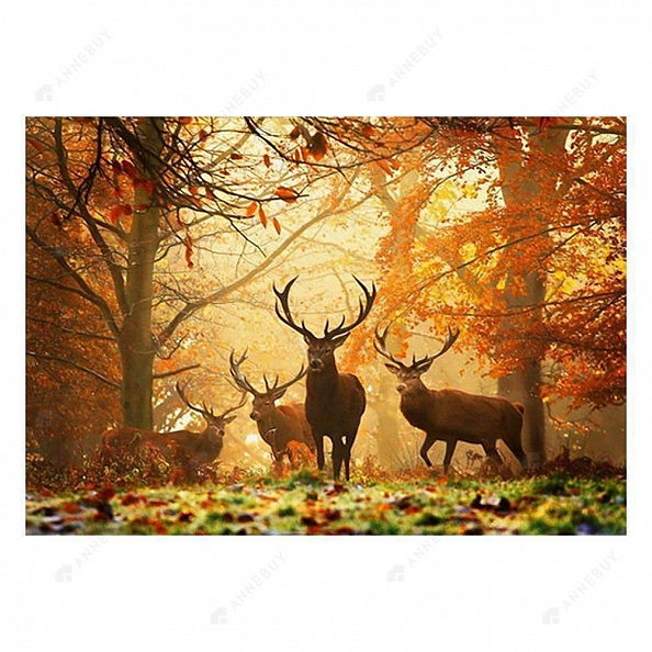 5D Full Drill Diamond Painting-Cute Deer PW734