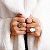 Personality irregular stone geometric ring PW924